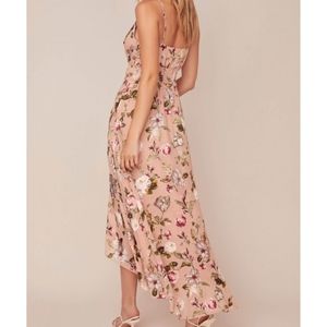 Astr Peach Floral Dress